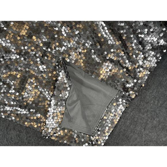 NWT Express Silver Sequin Women's Fitted Pencil Skirt - Size 0 - Picture 5 of 6
